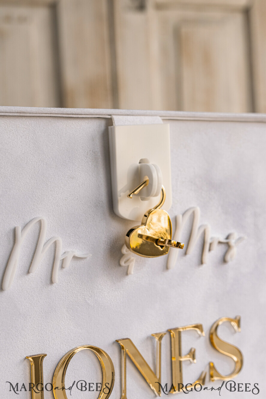 CARD BOXES velvet card boxes White gold Velvet Set Card Box with lock & Polaroid Guestbook & Cards gifts Sign and instax instruction sign combo and pens set, Wedding Card Box with Lid Instant Instax Guestbook Wedding Money Box Sing Guestbook Set