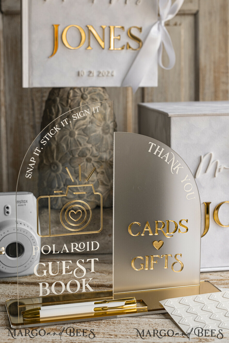 CARD BOXES velvet card boxes White gold Velvet Set Card Box with lock & Polaroid Guestbook & Cards gifts Sign and instax instruction sign combo and pens set, Wedding Card Box with Lid Instant Instax Guestbook Wedding Money Box Sing Guestbook Set