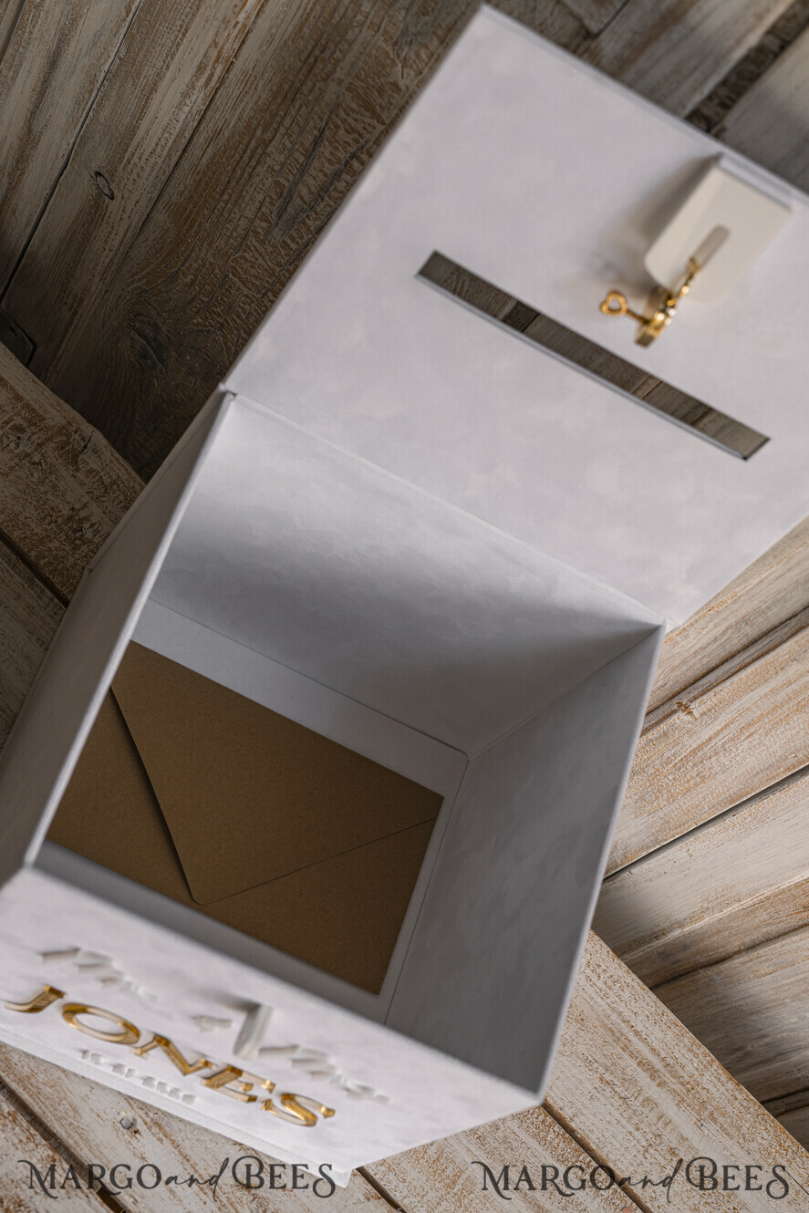 CARD BOXES velvet card boxes White gold Velvet Set Card Box with lock & Polaroid Guestbook & Cards gifts Sign and instax instruction sign combo and pens set, Wedding Card Box with Lid Instant Instax Guestbook Wedding Money Box Sing Guestbook Set