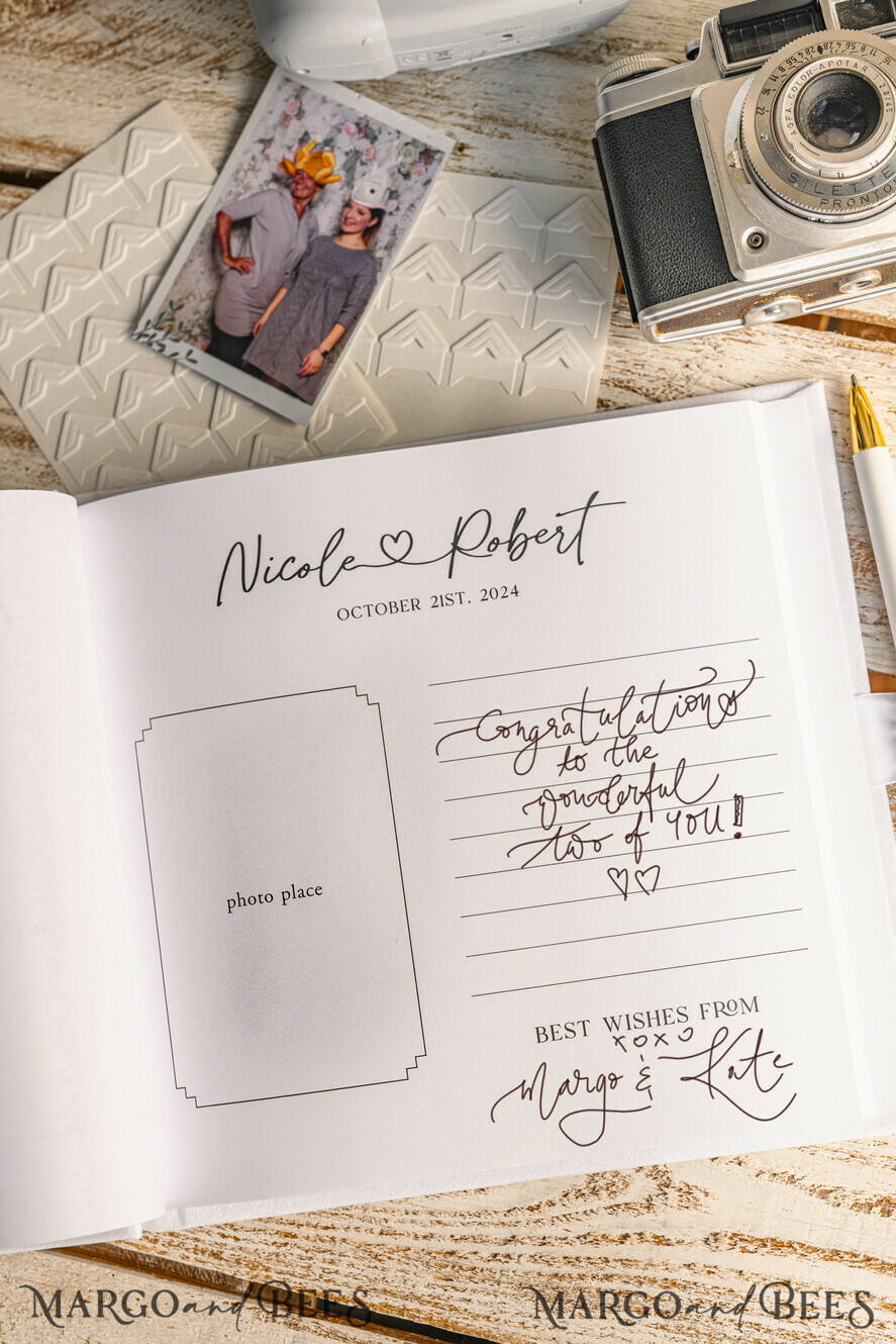 CARD BOXES velvet card boxes White gold Velvet Set Card Box with lock & Polaroid Guestbook & Cards gifts Sign and instax instruction sign combo and pens set, Wedding Card Box with Lid Instant Instax Guestbook Wedding Money Box Sing Guestbook Set