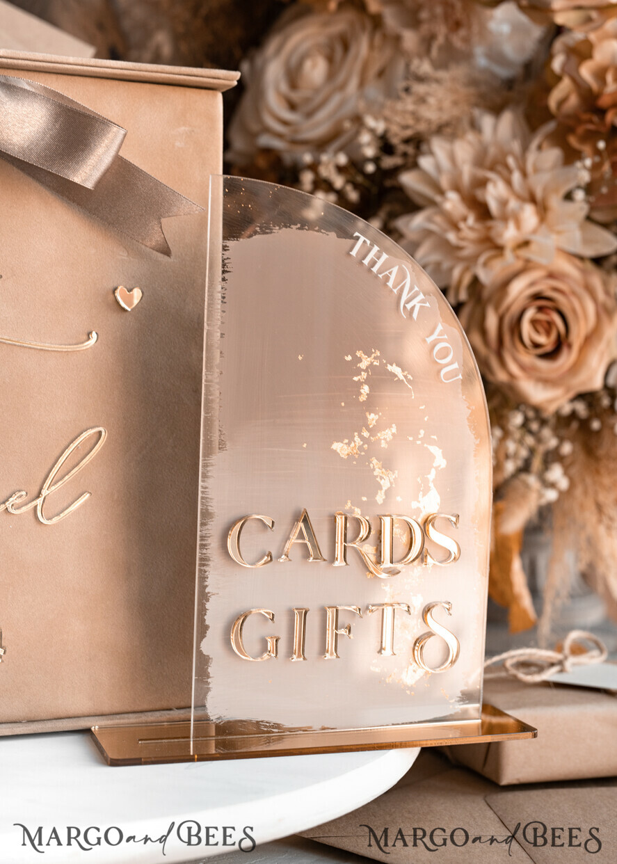 CARD BOXES velvet card boxes Velvet Taupe Card Box & Plexi sign set, Wedding Card Box with Lid, Beige Gold Wedding Money Box, Nude Wedding Card Box with slot, cards and gift Arch acrylic sign set