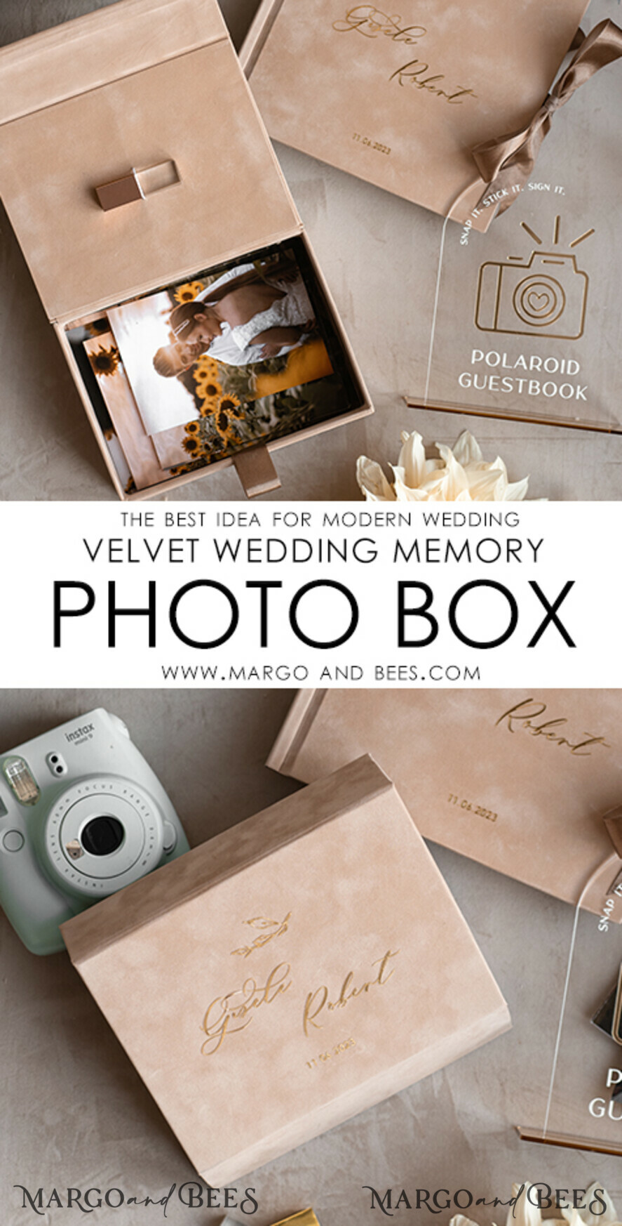 PHOTO ALBUM/ PHOTO BOX Velvet Photo Box Photographer Box Tan Velvet Photo Box Photographer Box Wedding Memory Box, Beige Custom Keepsake Box, Taupe Photographer Gifts for Clients, Wedding Pictures packaging, Custom photography Nude box