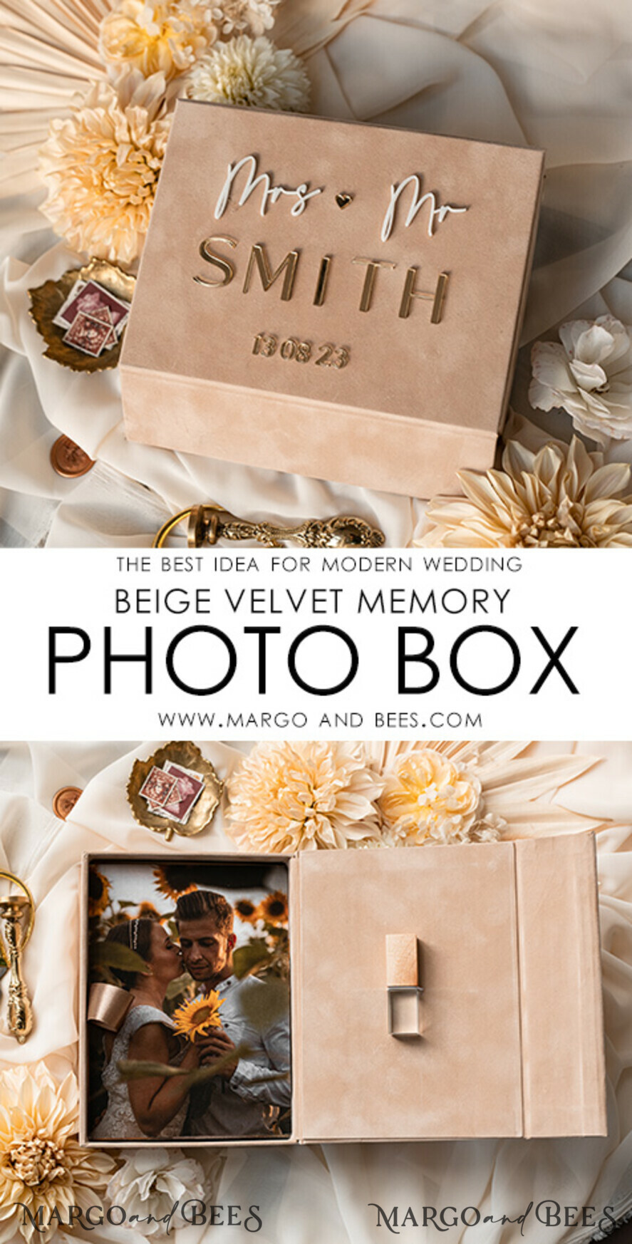 PHOTO ALBUM/ PHOTO BOX Velvet Photo Box Photographer Box Tan Velvet Photo Box Photographer Box Wedding Memory Box, Beige Custom Keepsake Box, Taupe Photographer Gifts for Clients, Wedding Pictures packaging, Custom photography Nude box