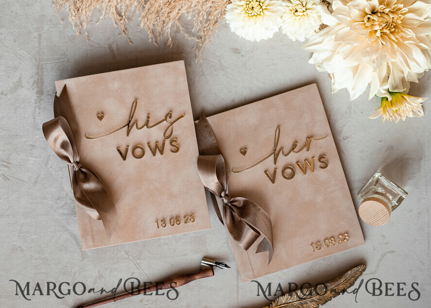 PHOTO ALBUM/ PHOTO BOX Memory Bundle PhotoBox Gustbooks Vows Beige Velvet Bundle Wedding Keepsake Set- Guestbook & sign, His Hers Wedding Vows, Photobox for pictures