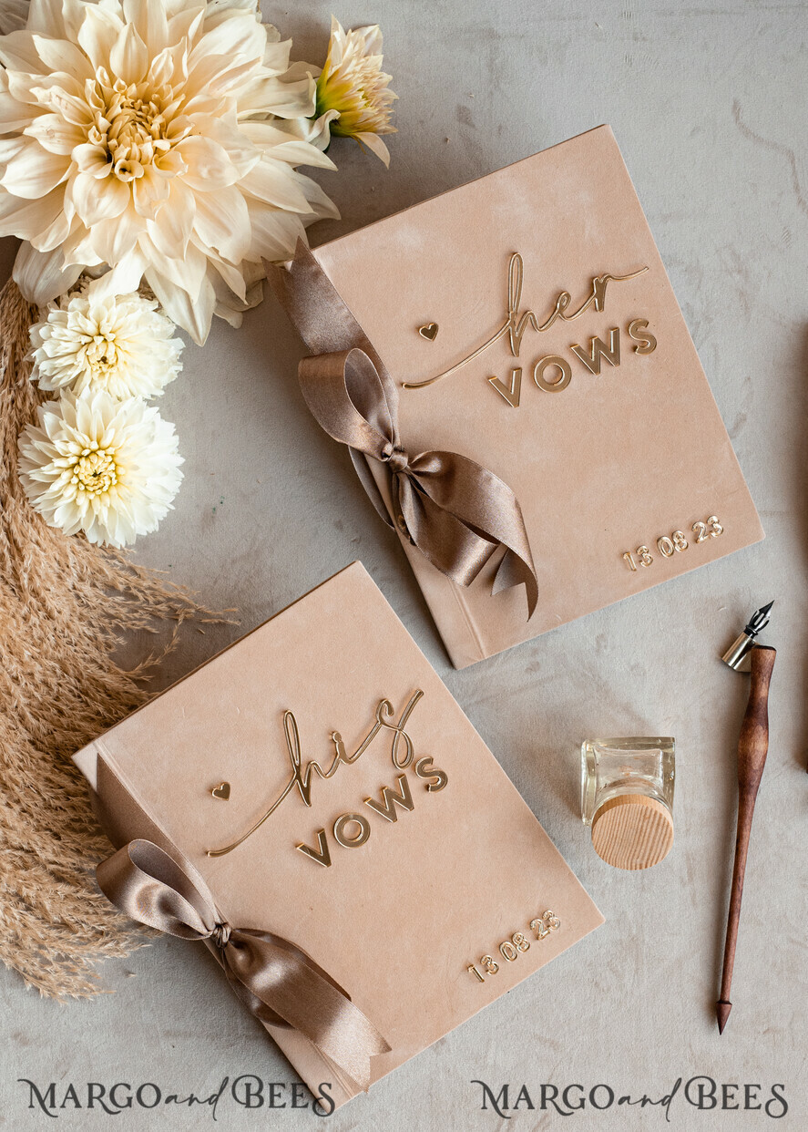 PHOTO ALBUM/ PHOTO BOX Memory Bundle PhotoBox Gustbooks Vows Beige Velvet Bundle Wedding Keepsake Set- Guestbook & sign, His Hers Wedding Vows, Photobox for pictures