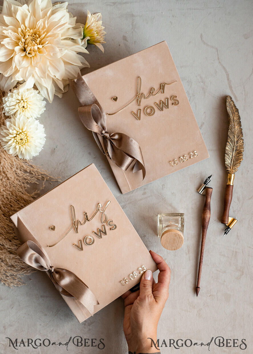 PHOTO ALBUM/ PHOTO BOX Memory Bundle PhotoBox Gustbooks Vows Beige Velvet Bundle Wedding Keepsake Set- Guestbook & sign, His Hers Wedding Vows, Photobox for pictures