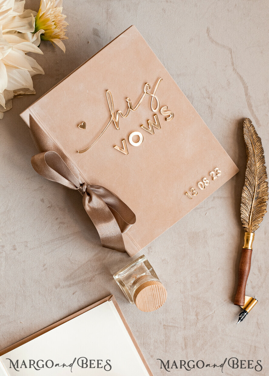 PHOTO ALBUM/ PHOTO BOX Memory Bundle PhotoBox Gustbooks Vows Beige Velvet Bundle Wedding Keepsake Set- Guestbook & sign, His Hers Wedding Vows, Photobox for pictures