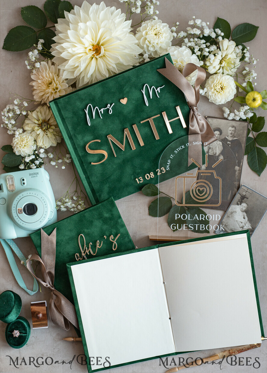 WEDDING GUEST BOOKS Bundle Gustbooks & Vows set Bundle Personalised Wedding Guest Book & Custom Made Wedding Vows set of two - Bundle guestbook and vows books