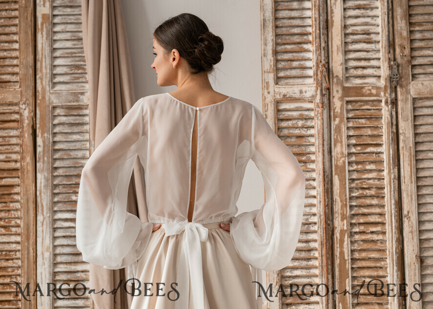 BRIDE bolero, robes, garter LACE WEDDING BOLERO Ivory Silk Wedding bolero long sleeve, Shrug Women Wedding, Bridal Modest Coverup, Boho Blouse for Bride, Bridal Lace Blouse, dress capalet