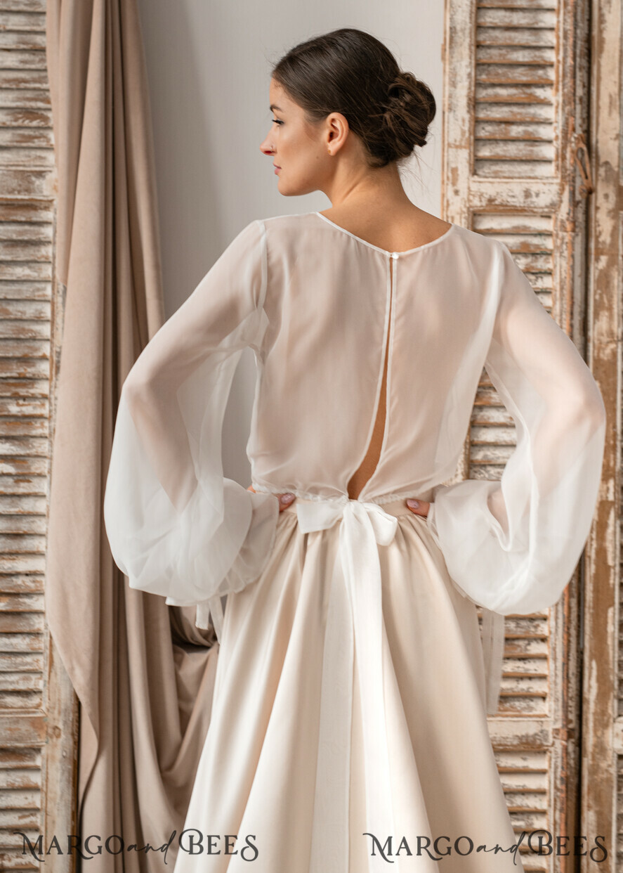 BRIDE bolero, robes, garter LACE WEDDING BOLERO Ivory Silk Wedding bolero long sleeve, Shrug Women Wedding, Bridal Modest Coverup, Boho Blouse for Bride, Bridal Lace Blouse, dress capalet