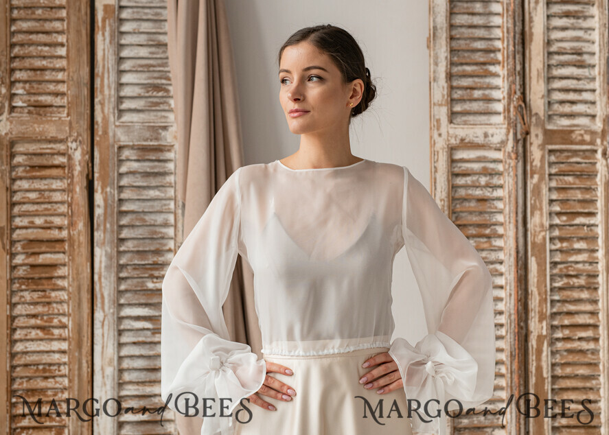 BRIDE bolero, robes, garter LACE WEDDING BOLERO Ivory Silk Wedding bolero long sleeve, Shrug Women Wedding, Bridal Modest Coverup, Boho Blouse for Bride, Bridal Lace Blouse, dress capalet