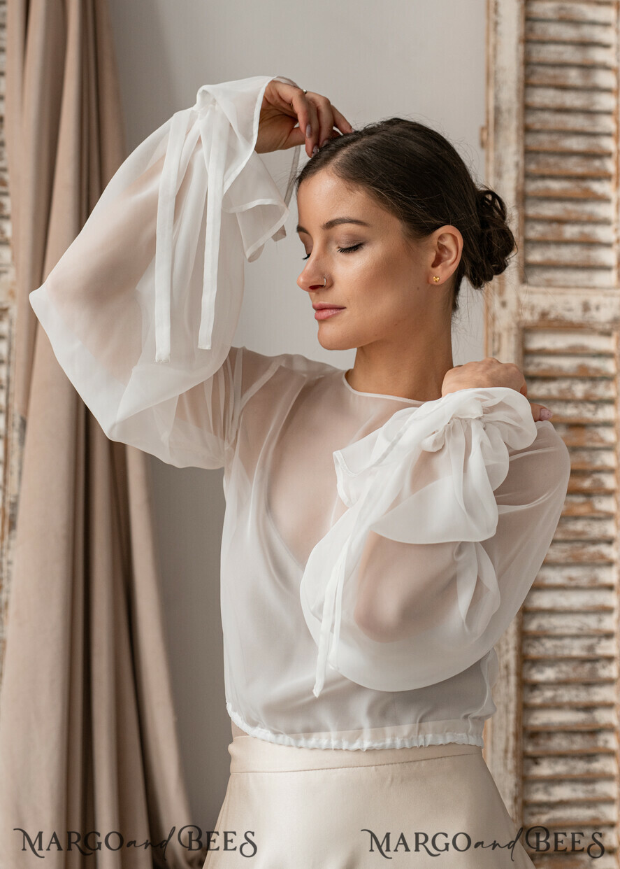 BRIDE bolero, robes, garter LACE WEDDING BOLERO Ivory Silk Wedding bolero long sleeve, Shrug Women Wedding, Bridal Modest Coverup, Boho Blouse for Bride, Bridal Lace Blouse, dress capalet