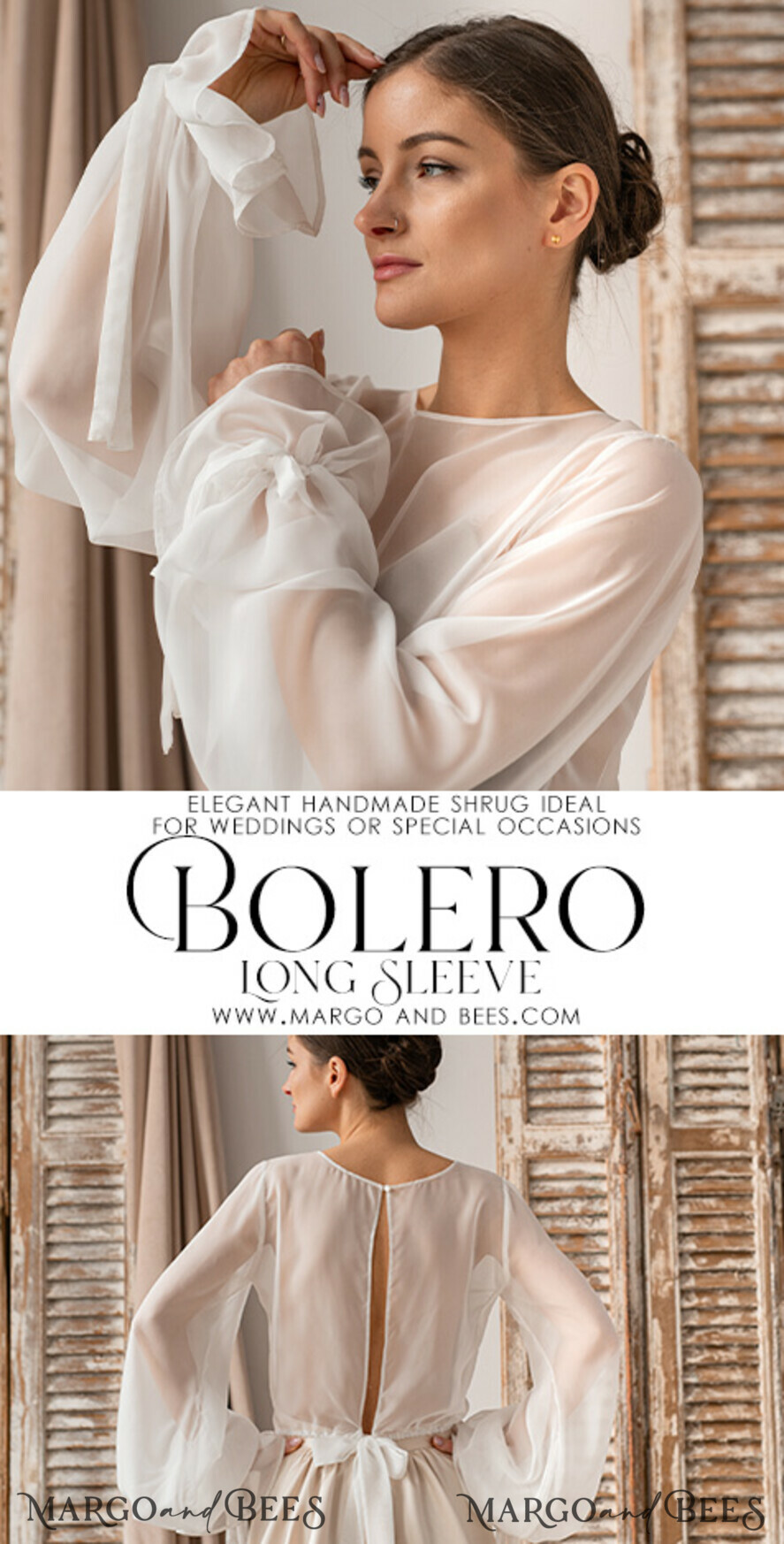 BRIDE bolero, robes, garter LACE WEDDING BOLERO Ivory Silk Wedding bolero long sleeve, Shrug Women Wedding, Bridal Modest Coverup, Boho Blouse for Bride, Bridal Lace Blouse, dress capalet