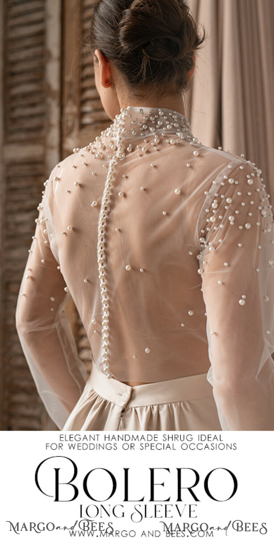 BRIDE bolero, robes, garter LACE WEDDING BOLERO Ivory tulle Wedding bolero long sleeve, Shrug Women Wedding, Bridal Coverup, Ivory Blouse for Bride, Bridal Tulle Blouse, dress capalet