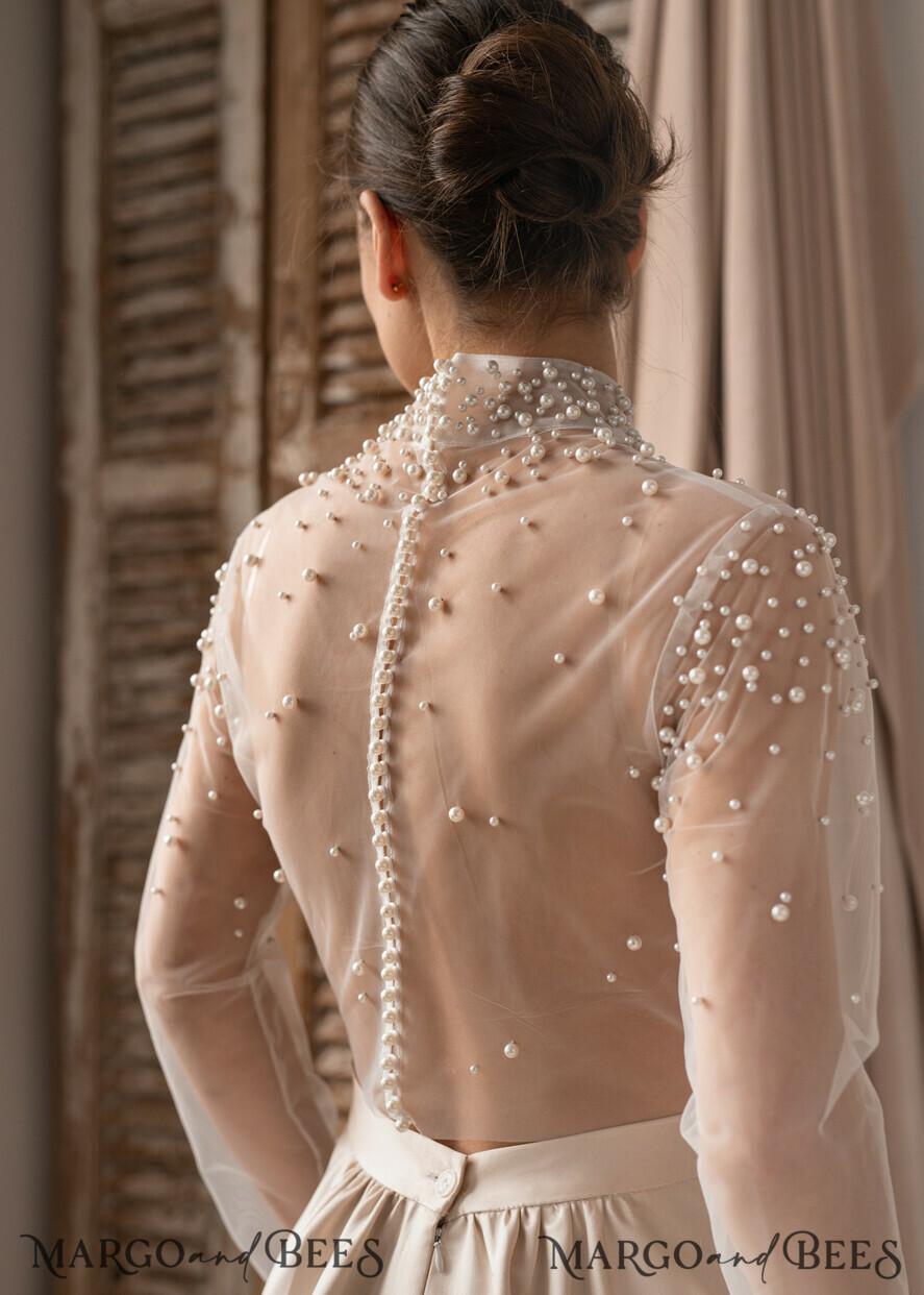 BRIDE bolero, robes, garter LACE WEDDING BOLERO Ivory tulle Wedding bolero long sleeve, Shrug Women Wedding, Bridal Coverup, Ivory Blouse for Bride, Bridal Tulle Blouse, dress capalet