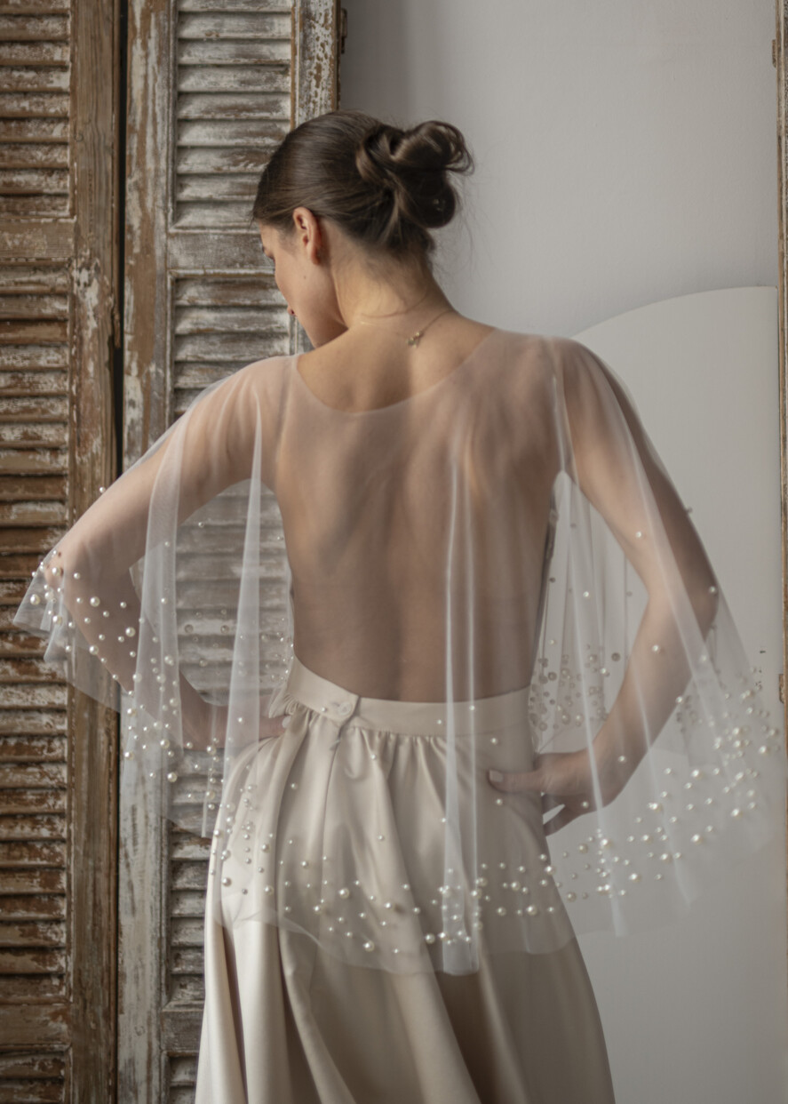 BRIDE bolero, robes, garter LACE WEDDING BOLERO Ivory tulle Wedding bolero, Shrug Women Wedding, Bridal Coverup, Ivory Blouse for Bride, Bridal Tulle Blouse, dress capalet