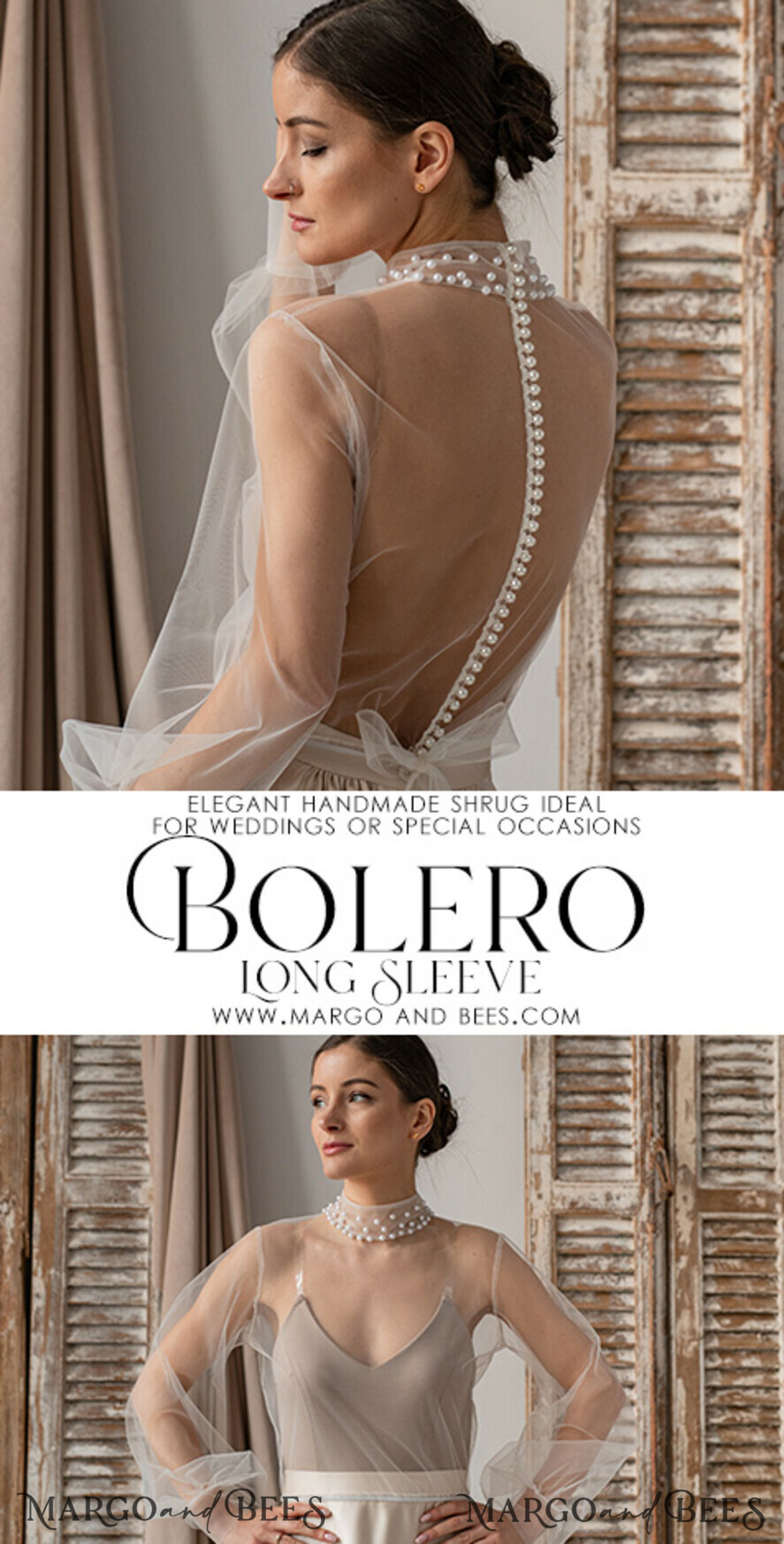 BRIDE bolero, robes, garter LACE WEDDING BOLERO Ivory tulle Wedding bolero puff sleeve, Shrug Women Wedding, Bridal Coverup, Ivory Blouse for Bride, Bridal Tulle Blouse, dress capalet