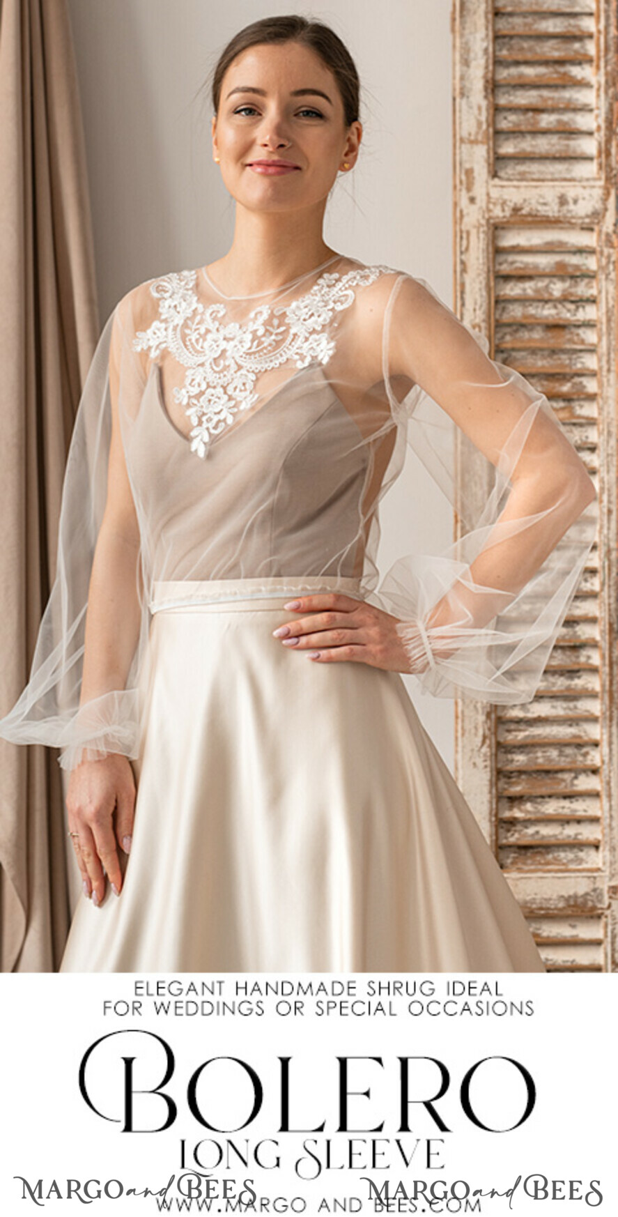 BRIDE bolero, robes, garter LACE WEDDING BOLERO Ivory Lace Wedding bolero long sleeve, Shrug Women Wedding, Bridal Backless Coverup, Ivory Blouse for Bride, Bridal Lace Blouse, dress capalet