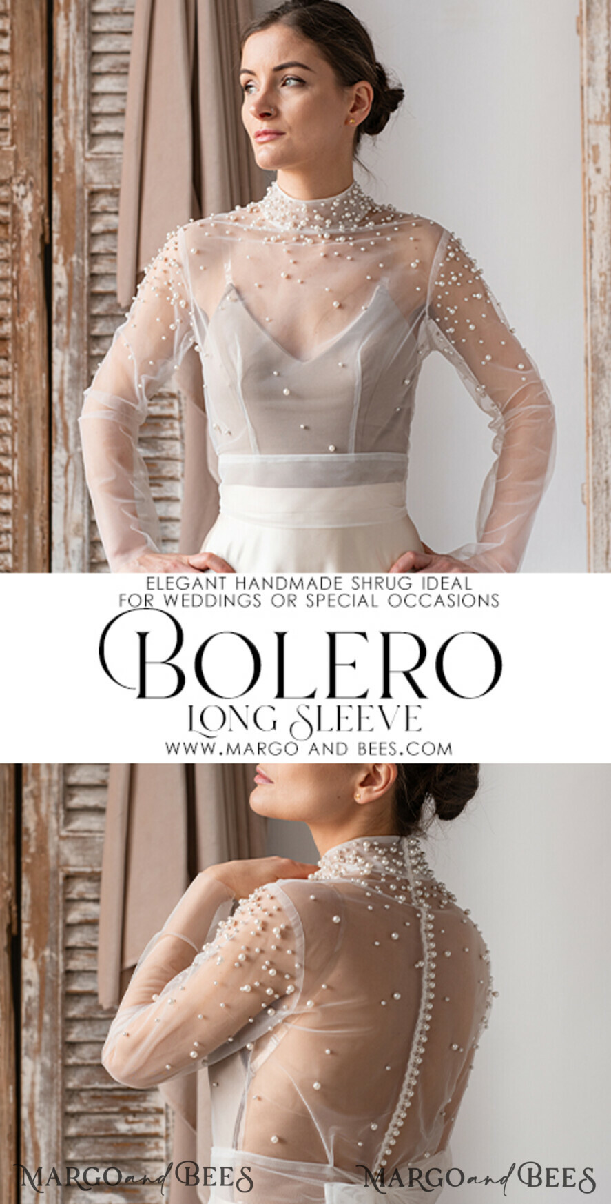 BRIDE bolero, robes, garter LACE WEDDING BOLERO Ivory tulle Wedding bolero long sleevewith bow , Shrug Women Wedding, Bridal Coverup, white Blouse for Bride, Bridal Tulle Blouse, dress capalet