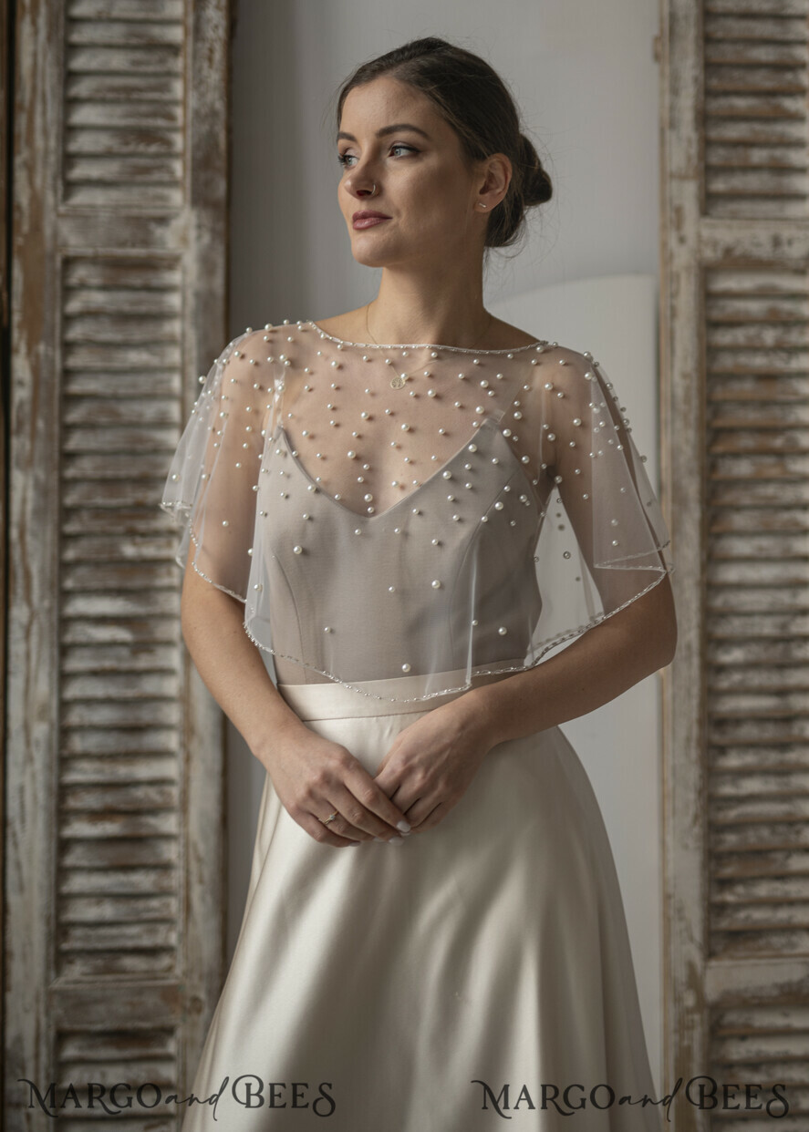 BRIDE bolero, robes, garter LACE WEDDING BOLERO Ivory tulle Wedding bolero, Shrug Women Wedding, Bridal Coverup, Ivory Blouse for Bride, Bridal Tulle Blouse, dress capalet