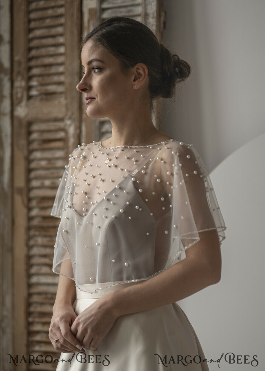 BRIDE bolero, robes, garter LACE WEDDING BOLERO Ivory tulle Wedding bolero, Shrug Women Wedding, Bridal Coverup, Ivory Blouse for Bride, Bridal Tulle Blouse, dress capalet