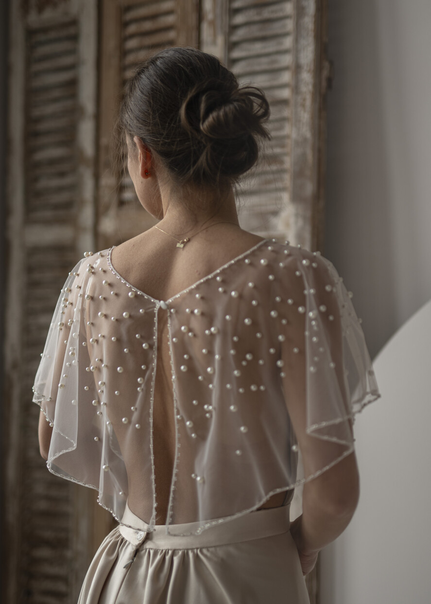 BRIDE bolero, robes, garter LACE WEDDING BOLERO Ivory tulle Wedding bolero, Shrug Women Wedding, Bridal Coverup, Ivory Blouse for Bride, Bridal Tulle Blouse, dress capalet