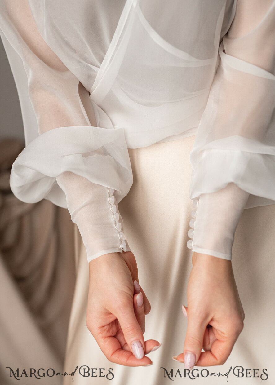 BRIDE bolero, robes, garter LACE WEDDING BOLERO Ivory Silk Wedding bolero long sleeve, Shrug Women Wedding, Bridal Modest Coverup, Boho Blouse for Bride, Bridal Lace Blouse, dress capalet