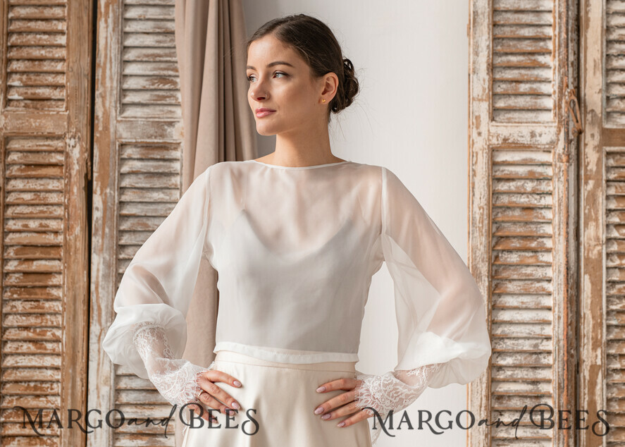 BRIDE bolero, robes, garter LACE WEDDING BOLERO Ivory Silk and Lace Wedding bolero long sleeve, Shrug Women Wedding, Bridal Backless Coverup, Ivory Blouse for Bride, Bridal Lace Blouse, dress capalet