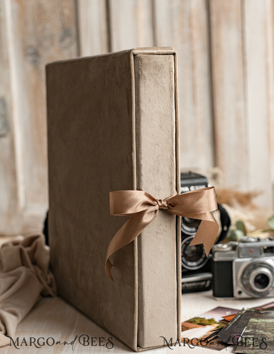 PHOTO ALBUM/ PHOTO BOX Slip-In Photo Album Large Velvet Wedding Slip-In Photo Album With SlipCase, Photo album black Sleeves for 500 4x6