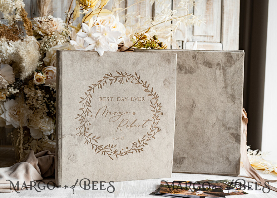 PHOTO ALBUM/ PHOTO BOX Slip-In Photo Album Large Velvet Wedding Slip-In Photo Album With SlipCase, Photo album black Sleeves for 500 4x6