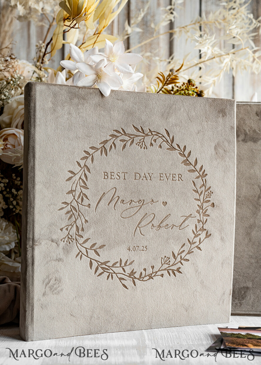 PHOTO ALBUM/ PHOTO BOX Slip-In Photo Album Large Velvet Wedding Slip-In Photo Album With SlipCase, Photo album black Sleeves for 500 4x6