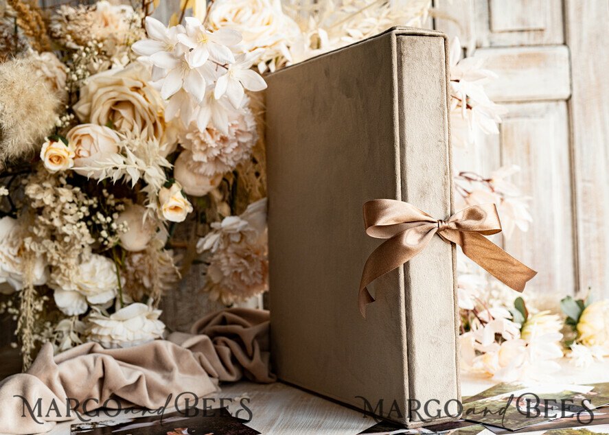 PHOTO ALBUM/ PHOTO BOX Slip-In Photo Album Large Velvet Wedding Slip-In Photo Album With SlipCase, Photo album black Sleeves for 500 4x6