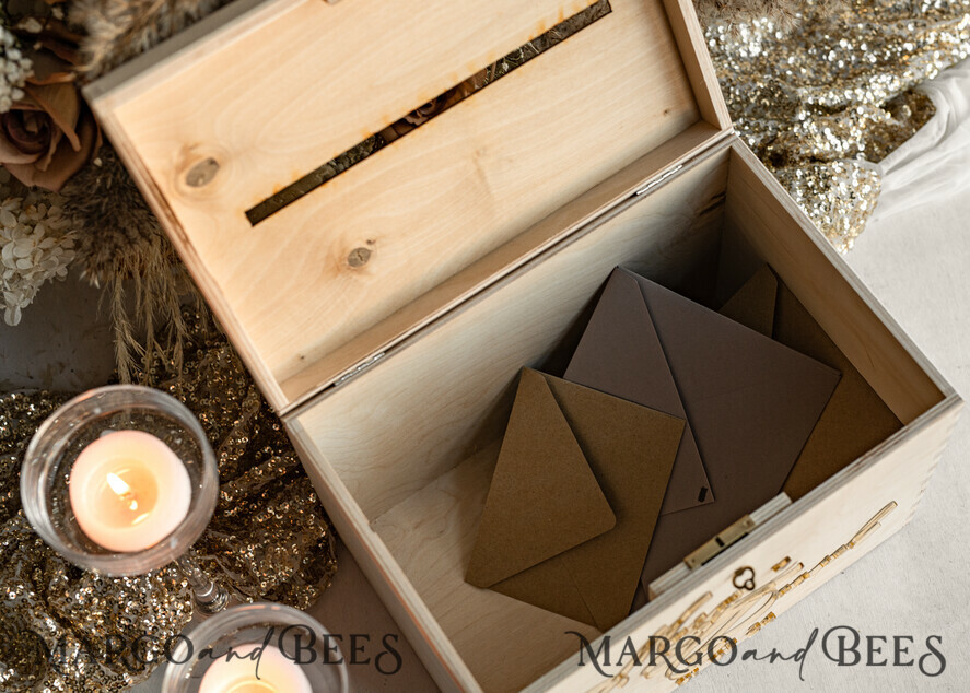 CARD BOXES Wood Eco Rustic Card boxes rustic wood Set Card Box Guestbook & Sign, Wedding Card Box with lock Instant Instax Guestbook, wooden Wedding Money Box Sing Guestbook Set, Card Box with slot and lock cards and gift Arch acrylic sign set