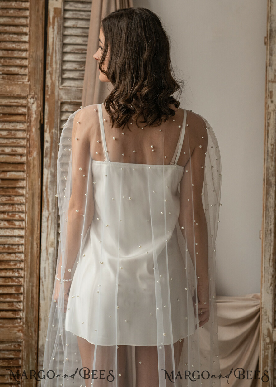BRIDE bolero, robes, garter NIGHTGOWN / SLIP White/ Ivory nightgown with pearls Silk satin for Bride, Bridal Slip, Honeymoon lingerie, Bridal lingerie Bride nightgown
