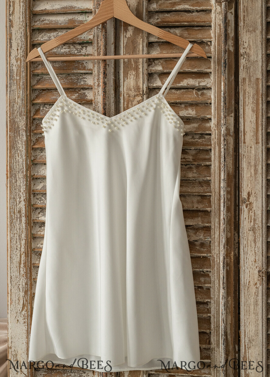 BRIDE bolero, robes, garter NIGHTGOWN / SLIP White/ Ivory nightgown with pearls Silk satin for Bride, Bridal Slip, Honeymoon lingerie, Bridal lingerie Bride nightgown
