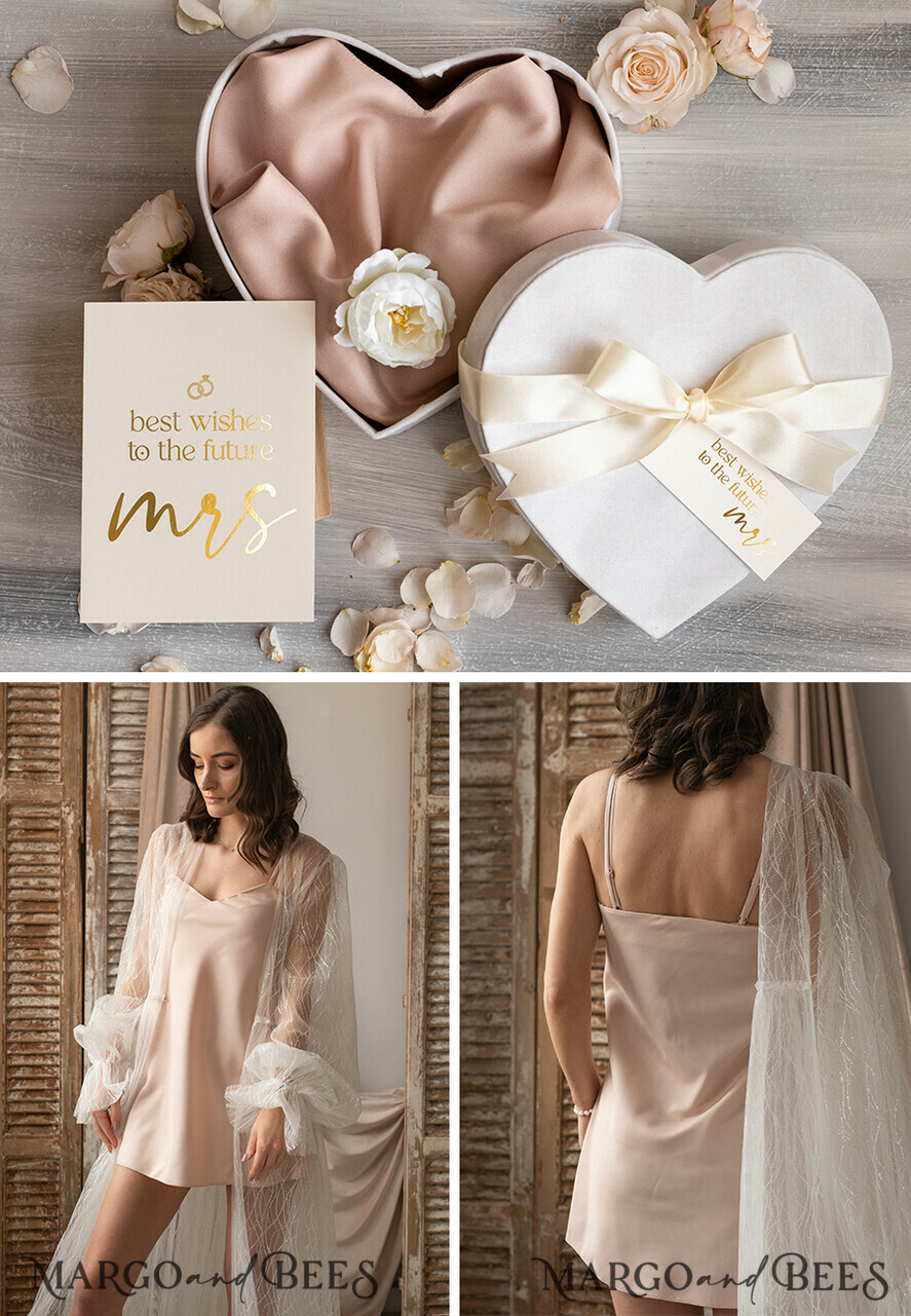 BRIDE bolero, robes, garter NIGHTGOWN / SLIP White/ Ivory/ beige nightgown Silk satin for Bride, Bridal Slip, Honeymoon lingerie, Bridal lingerie Bride nightgown
