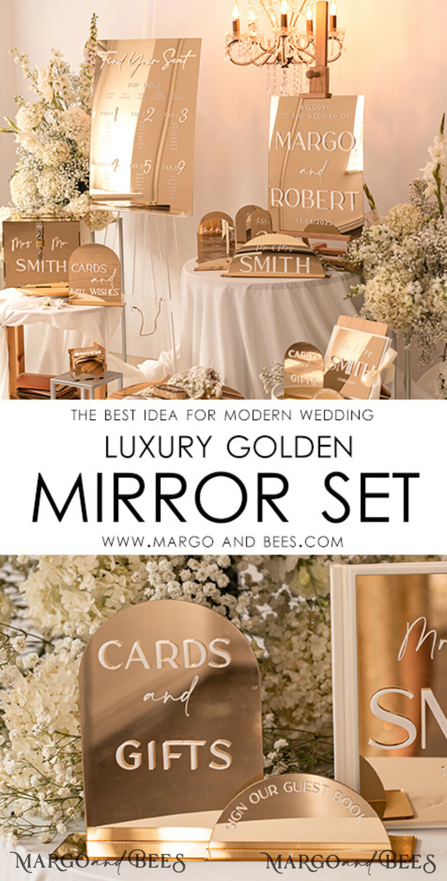 TABLE DECOR SIGNS Guestbook & Cards Gifts Signs Acrylic Arch Cards And Gifts Sign, Gold Mirror Acrylic Sign, Golden Plexi Guestbook Sign, Luxury Wedding Table Decor, Wedding Signage Golden Mirror Cards Sign