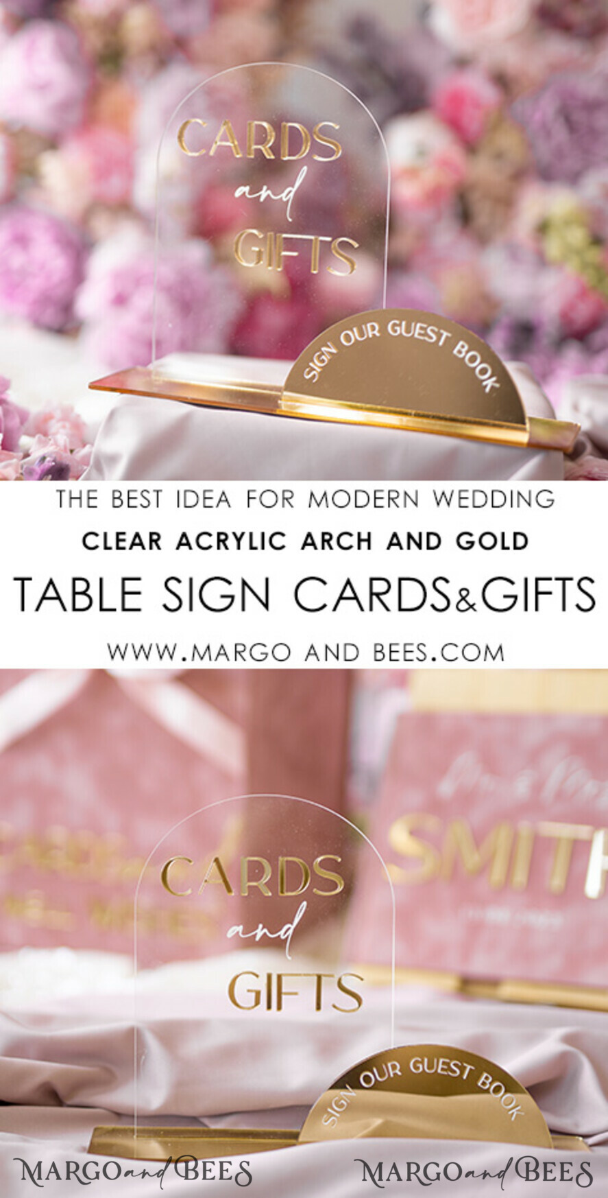 TABLE DECOR SIGNS Guestbook & Cards Gifts Signs Golden Acrylic gifts & cards signs with stand, blush pink Velvet and gold guestbook Sign, Golden Plexi gifts & cards signs, Luxury Wedding guestbook Decor Centerpieces