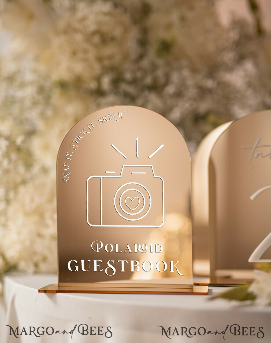 TABLE DECOR SIGNS Guestbook & Cards Gifts Signs Set of 3 Wedding Signs Polaroid GuestBook Sign - Loving Memory Sign - Cards & Gifts Sign, Bundle Gold mirror Arch Cards Gifts Sign, Golden Plexi Sign Loving Memory Sign our Guestbook bulk