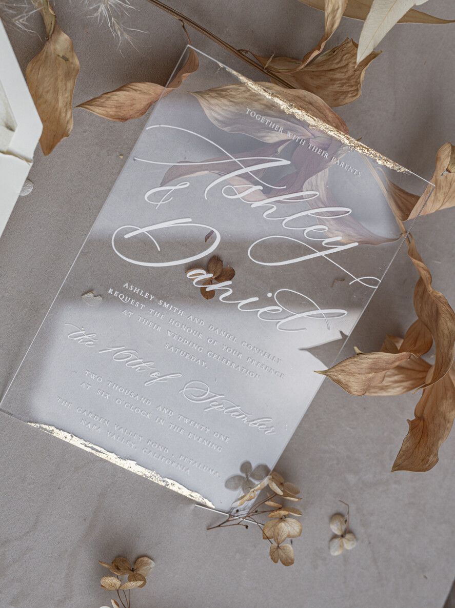 WEDDING INVITATIONS plexi acrylic mirror Ivory Beaded Wrapping Wedding Invitations, Elegant Clear Acrylic Wedding Cards, Plexi Transparent Wedding Invites, Wedding Invitation Suite with Pearls