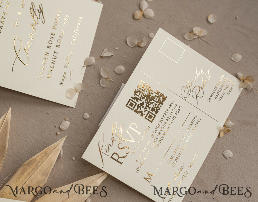 WEDDING INVITATIONS plexi acrylic mirror Fall Mirror gold Wedding Invitations, Elegant Terracotta Wedding Cards, Burnt orange Acrylic Wedding Invites, Mirror Gold Plexi Wedding Invitation Suite
