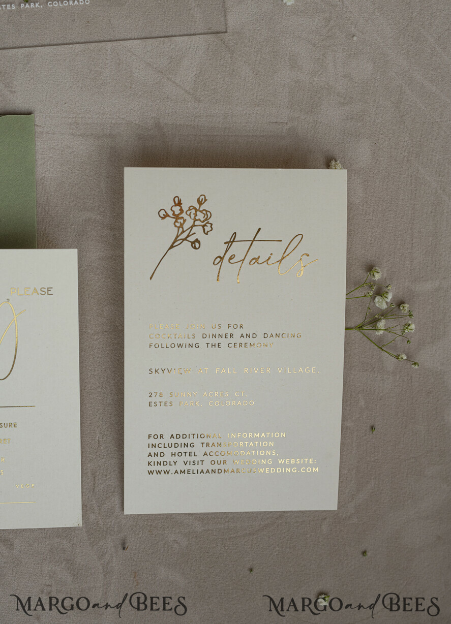 WEDDING INVITATIONS plexi acrylic mirror Sage Green Frozen Transparent Baby Breath Wedding Invitations, Elegant Garden Gypsophila Wedding Cards, Greenery Acrylic Wedding Invites, Clear Plexi Wedding Invitation Suite