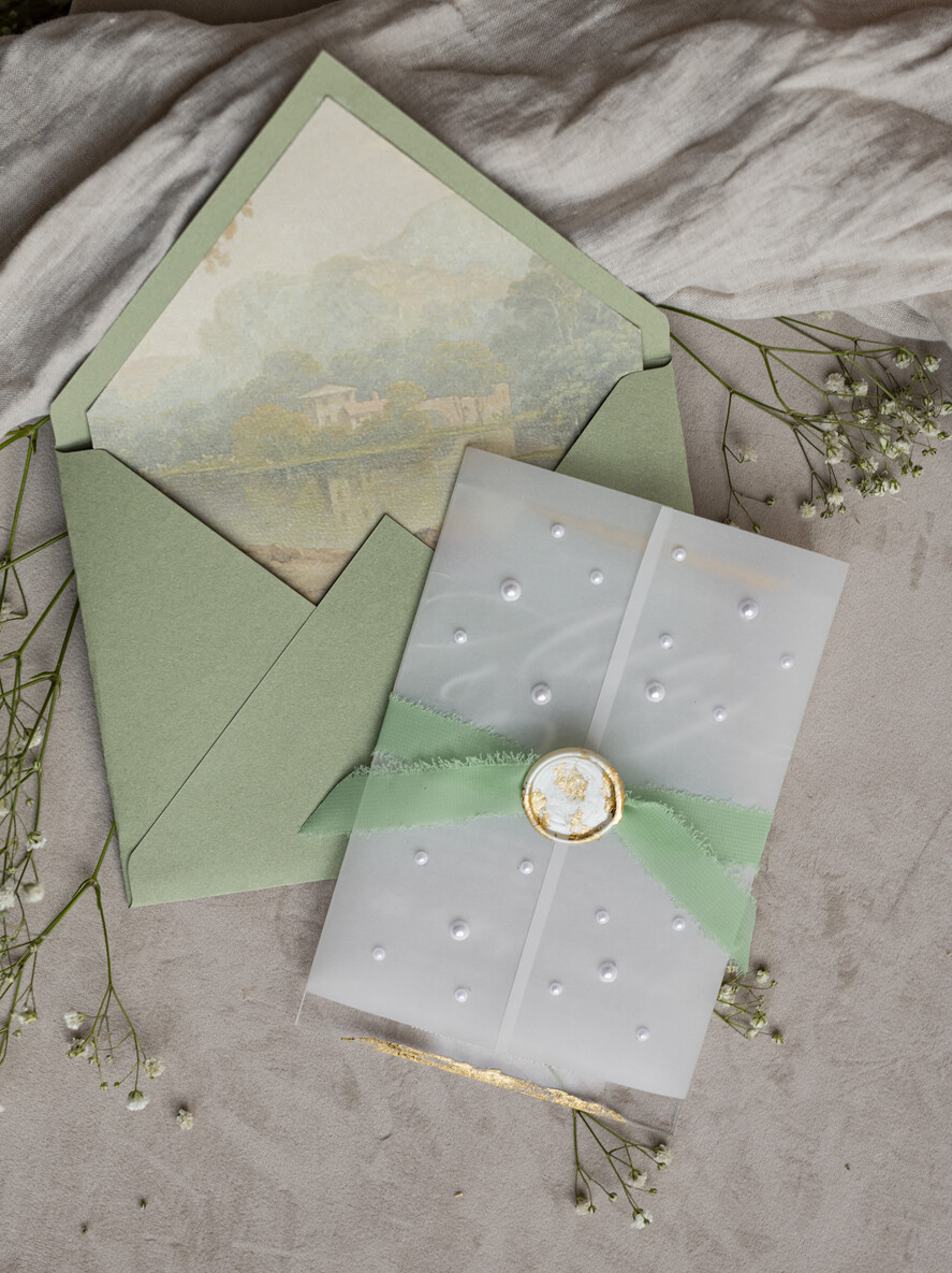 WEDDING INVITATIONS plexi acrylic mirror Ivory Beaded Wrapping Wedding Invitations, Elegant Clear Acrylic Wedding Cards, Plexi Transparent Wedding Invites, Wedding Invitation Suite with Pearls