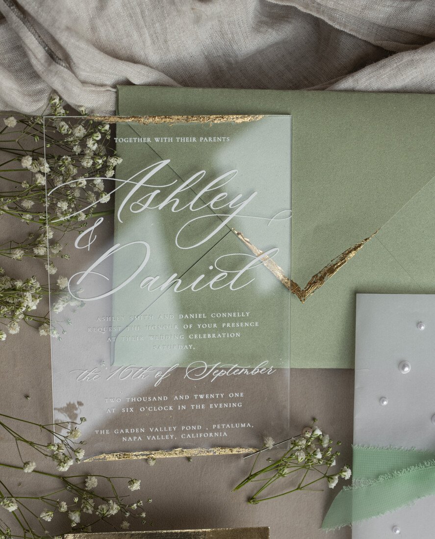 WEDDING INVITATIONS plexi acrylic mirror Ivory Beaded Wrapping Wedding Invitations, Elegant Clear Acrylic Wedding Cards, Plexi Transparent Wedding Invites, Wedding Invitation Suite with Pearls