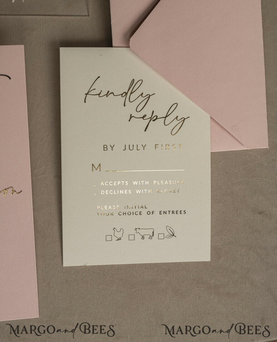 WEDDING INVITATIONS plexi acrylic mirror Blush Pink Clear Arched Wedding Invitations, Elegant Garden Wedding Cards, Nude Acrylic transparent Wedding Invites, Arch Plexi Wedding Invitation Suite