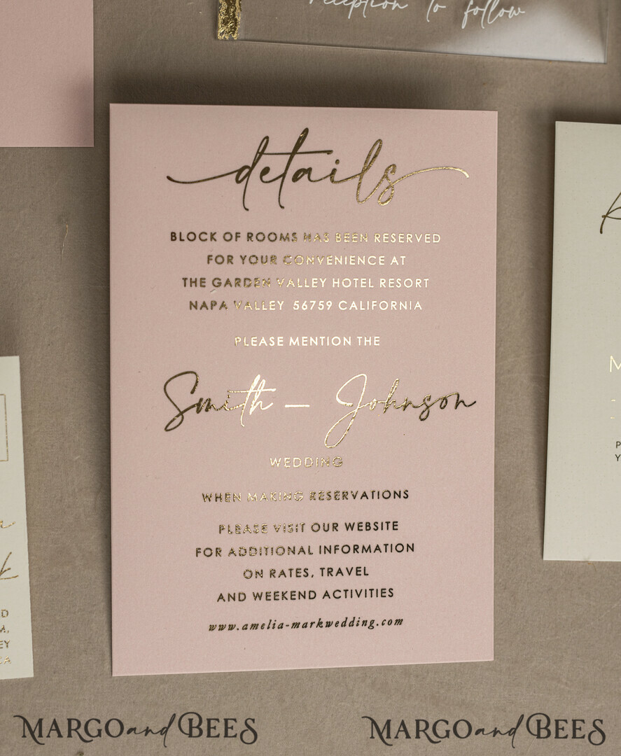 WEDDING INVITATIONS plexi acrylic mirror Blush Pink Clear Arched Wedding Invitations, Elegant Garden Wedding Cards, Nude Acrylic transparent Wedding Invites, Arch Plexi Wedding Invitation Suite