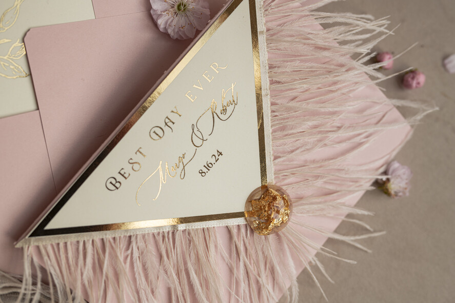 WEDDING INVITATIONS 3 fold wedding invitations 3 fold Luxury sage green Mirror gold Wedding Invitations, Elegant garden Wedding Cards, Glamour Acrylic Monogram Wedding Invites, Mirror Plexi floral Wedding Invitation Suite