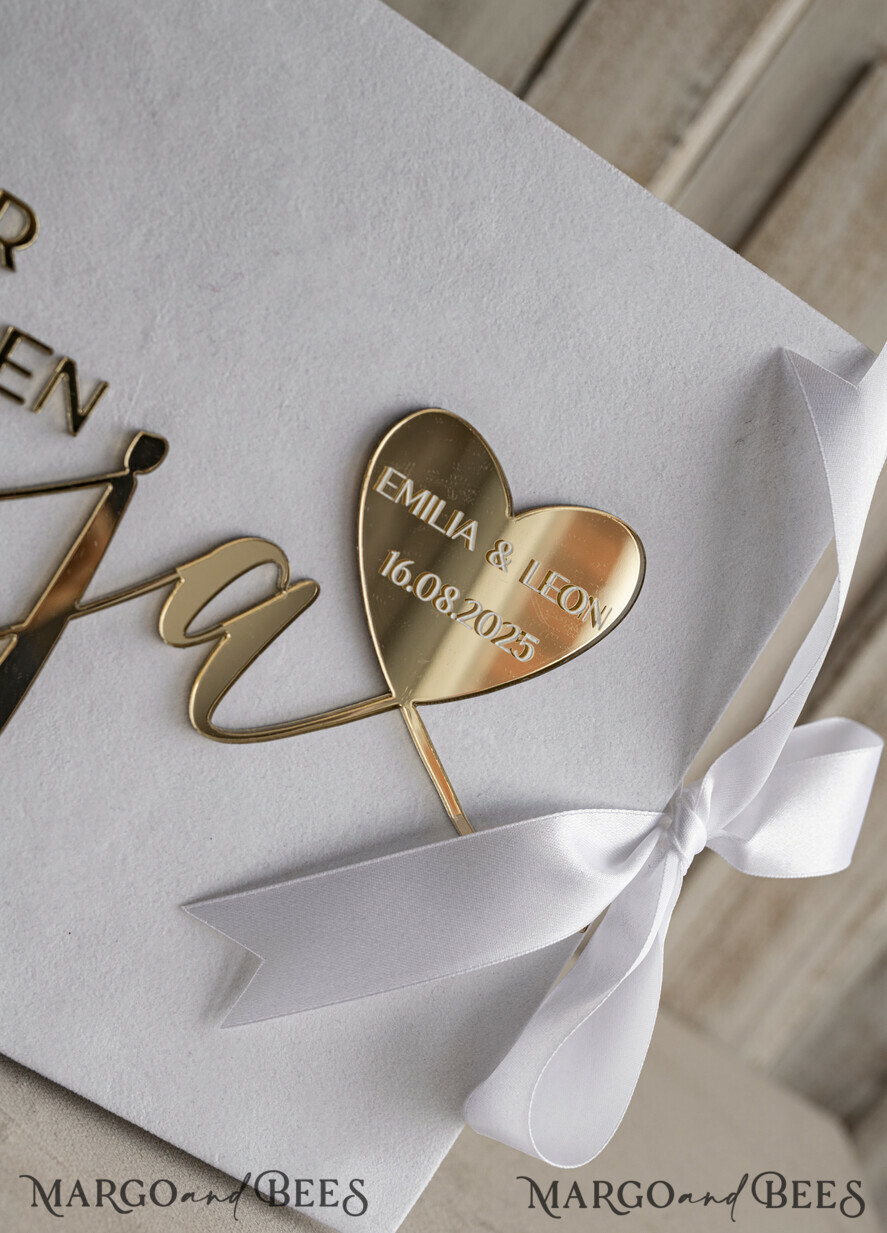 WEDDING GUEST BOOKS Hochzeitsgästebuch Hochzeitsfoto-Gästebuch Polaroid Gold Acrylic Hochzeitsgästebuch Personalisiert Schilderset Samtweißes Sofort-Fotobuch Boho Elegant Instax Hochzeitsfoto-Gästebuch