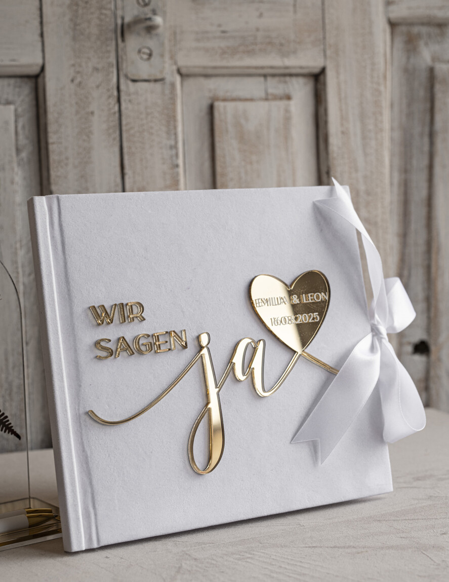 WEDDING GUEST BOOKS Hochzeitsgästebuch Hochzeitsfoto-Gästebuch Polaroid Gold Acrylic Hochzeitsgästebuch Personalisiert Schilderset Samtweißes Sofort-Fotobuch Boho Elegant Instax Hochzeitsfoto-Gästebuch
