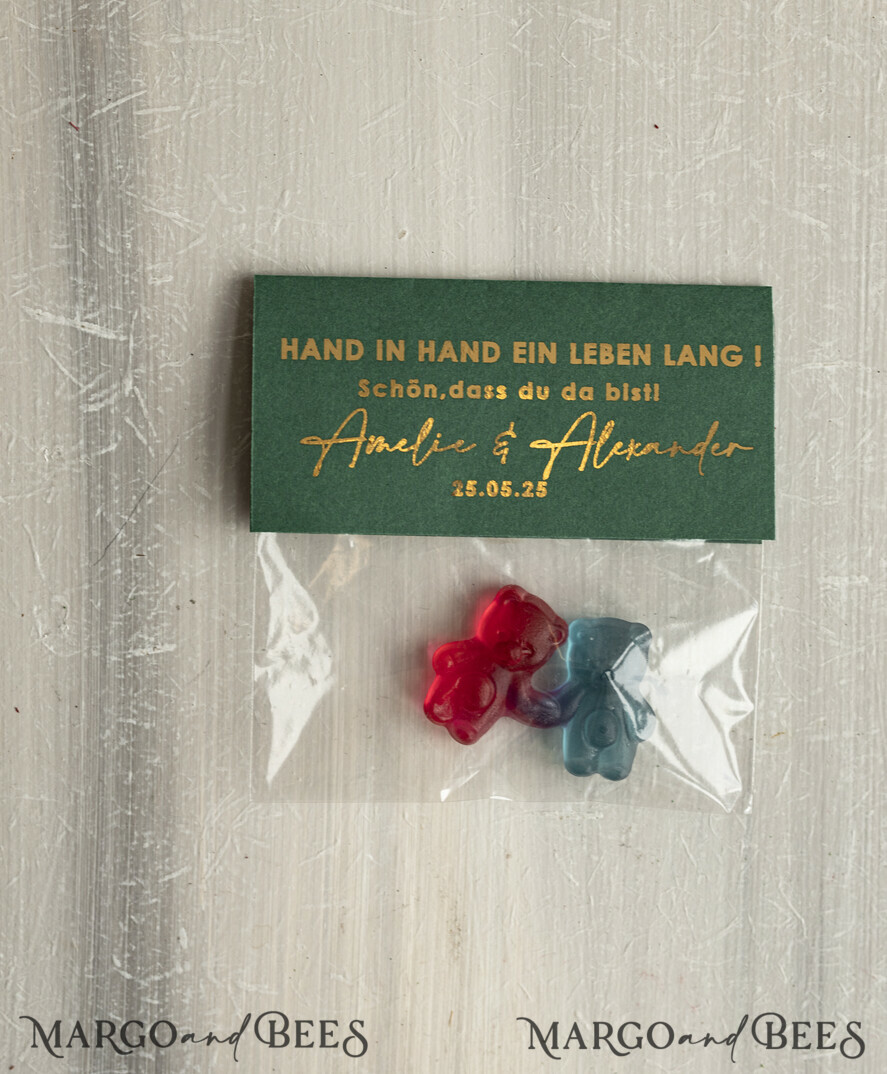 WEDDING FAVORS gastgeschenke hochzeit GastgeschenkeHochzeit Bärchen-Pärchen Gastgeschenke Hochzeit Gummibärchen Hand-in-hand-ein-laben-lang